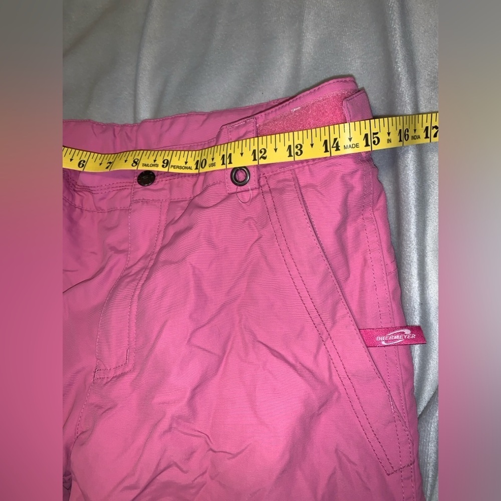 Obermeyer Pink Cargo snow Pants size 10 husky juniors snowboarding ski - Picture 4 of 6